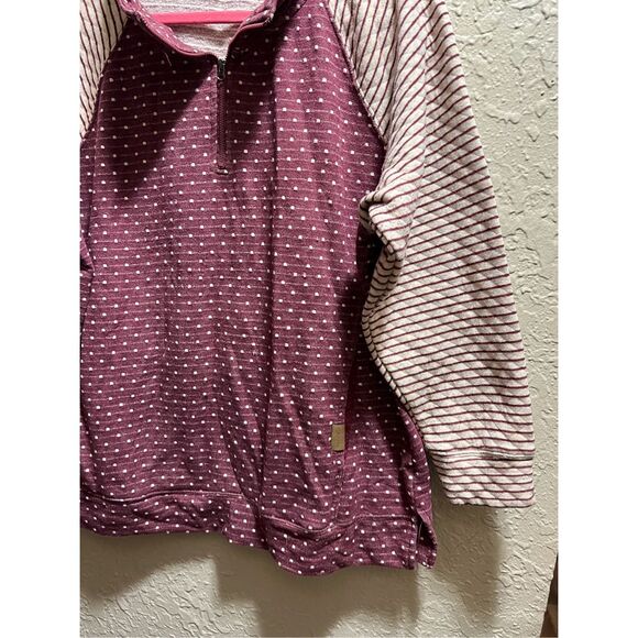 Maurices Multicolored 1/4 Zip Top Woman’s Size XXL  FLAWS - Picture 2 of 16